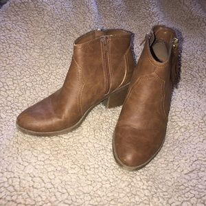 Brown heeled boots